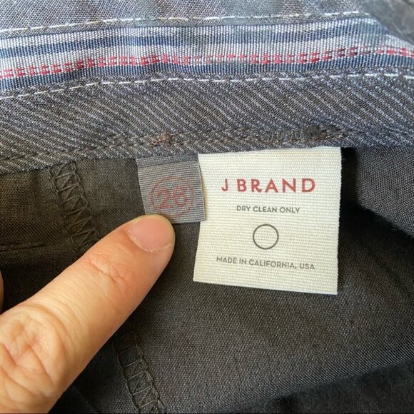 J Brand Inez Coated Slim Fit Cropped Pants Button  Fly - Picture 6 of 14